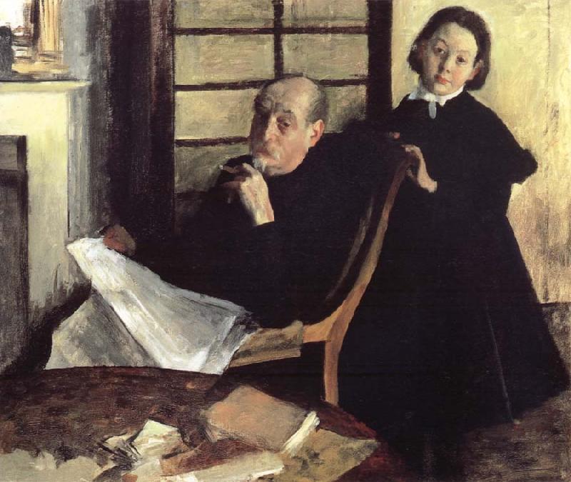 Edgar Degas Henri de Gas et sa niece Lucy Norge oil painting art